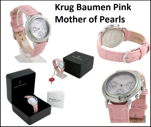 Brand New Krug Baumen Ladies Principle pink watch - Local Stock