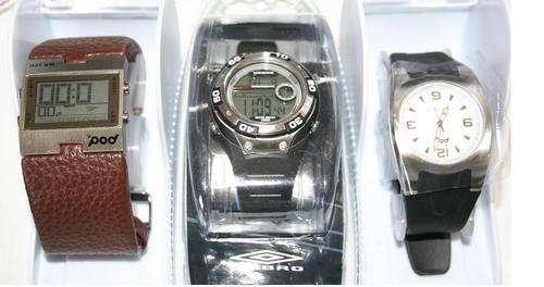 2 x Mens Pod Fashion watches and 1 x UMBRO watch
