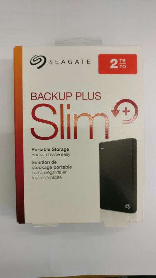 Seagate Backup Plus Slim Portable Drive 2TB - BLACK