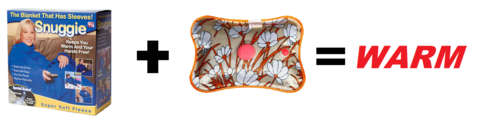 GET YOUR WINTER KIT - SNUGGIE BLANKET & ELECTRIC HOT WATER BAG !* PERFECT GIFT !