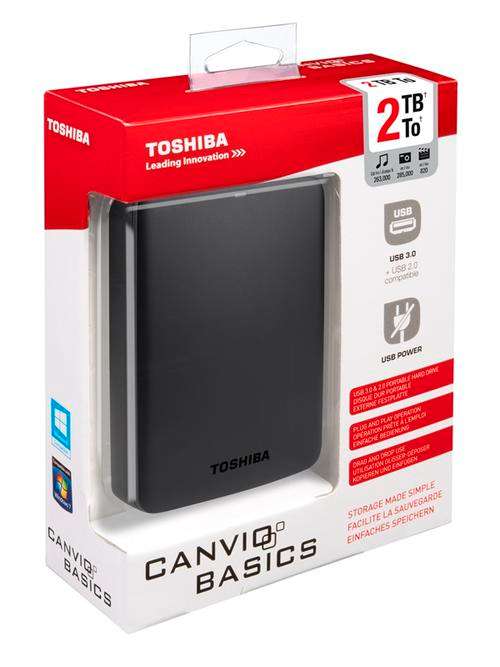 TOSHIBA CANVIO BASICS  2TB PORTABLE HARD DRIVE | USB 3.0