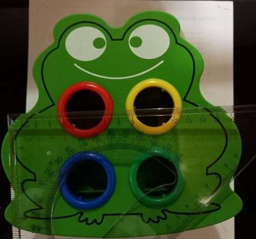 Wooden Frog with balls and hammer