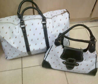 POLO LADIES HANDBAG AND TRAVEL BAG MATCHING SET** ONLY ONE SET AVAIL*