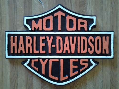 harley davidson embossed plaque