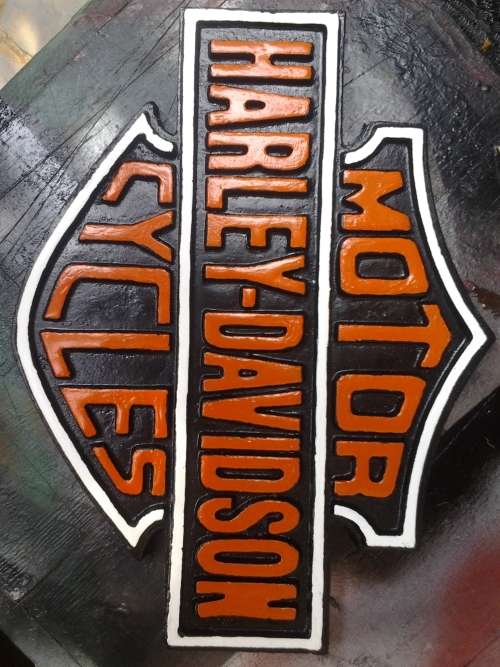 harley davidson embossed plaque