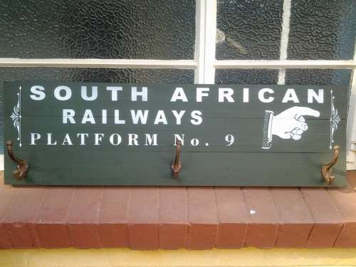 south african railways coat hook display