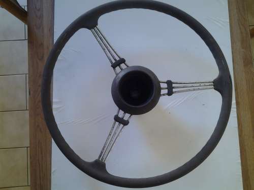 antique steering wheel