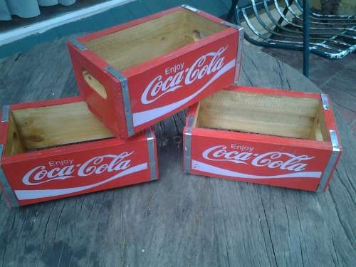 coca cola wooden crates