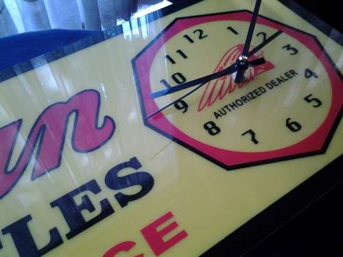 indian motorcycle dealership clock