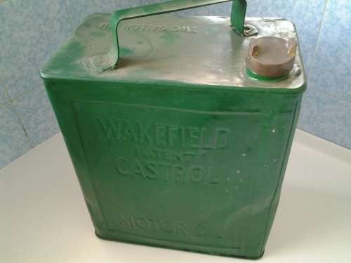 antique castrol oil can