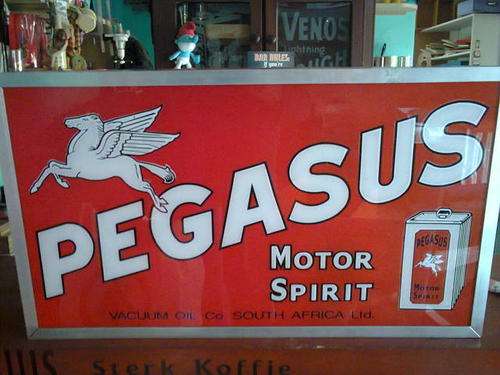 Pegasus Motor Oil Lightbox.