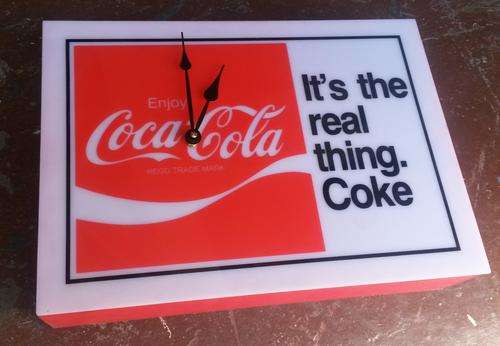 Coca Cola Clock and Lightbox.