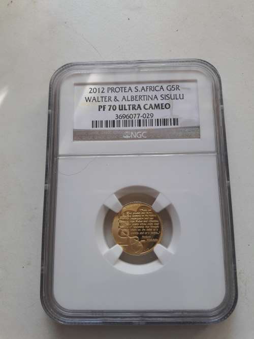 Walter And Albertina Sisulu Gold 1/10th Ounce Proof Coin