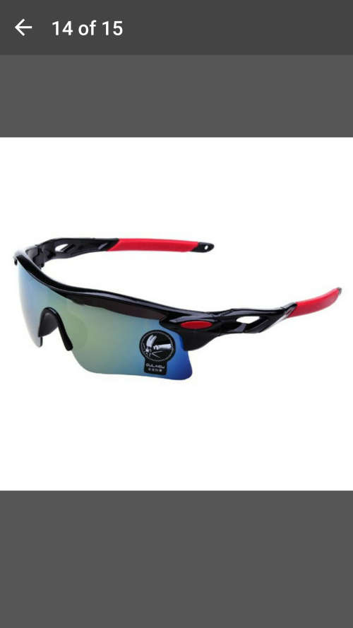 Brand New - Men's Outdoor Cycling Windproof UV400 Sport Sunglasses Red & Black