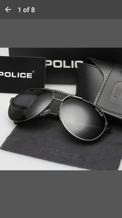 Brand New - Police Sunglasses - Polarized - Anti UV - Incl Case & Cleaning Cloth - Black