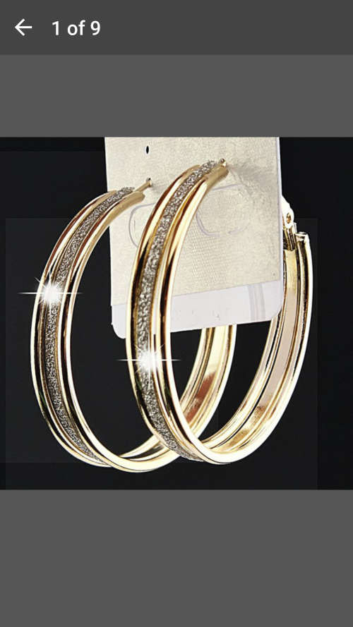 Bargain - Buy 1 get 1 free - Gold and Silver Frosted Women Big Hoop Earrings