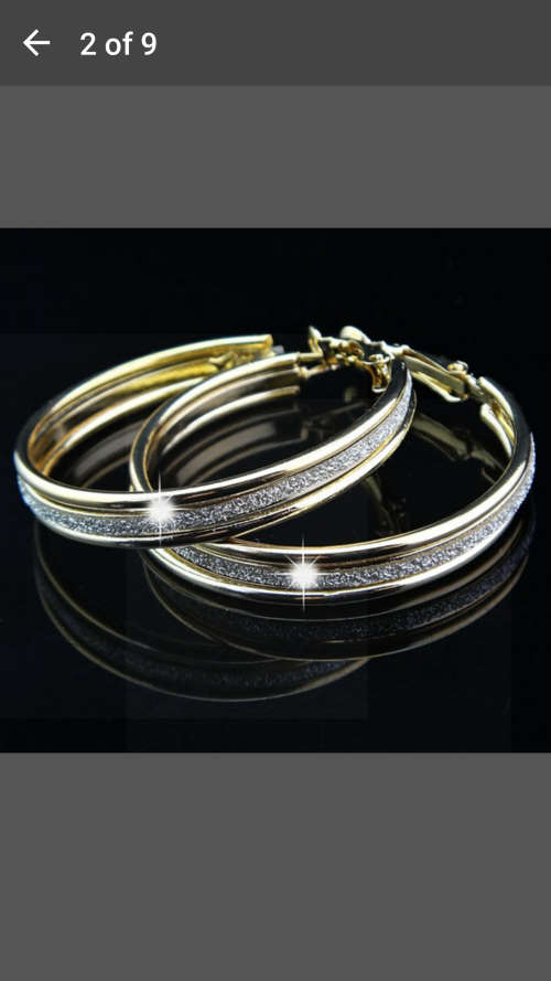 Bargain - Buy 1 get 1 free - Gold and Silver Frosted Women Big Hoop Earrings