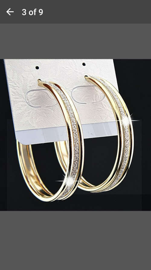 Bargain - Buy 1 get 1 free - Gold and Silver Frosted Women Big Hoop Earrings