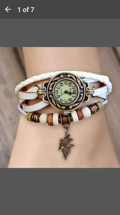 Stylish & Elegant - Weave Wrap Around Leather Quartz Bracelet Wrist Watch - White