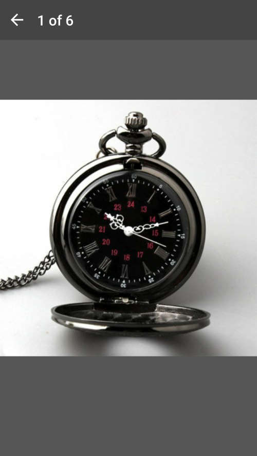 Retro Vintage Antique Steampunk Quartz Necklace Pendant Pocket Watch Black New