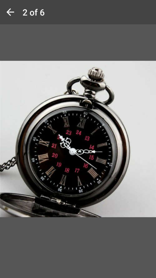 Retro Vintage Antique Steampunk Quartz Necklace Pendant Pocket Watch Black New