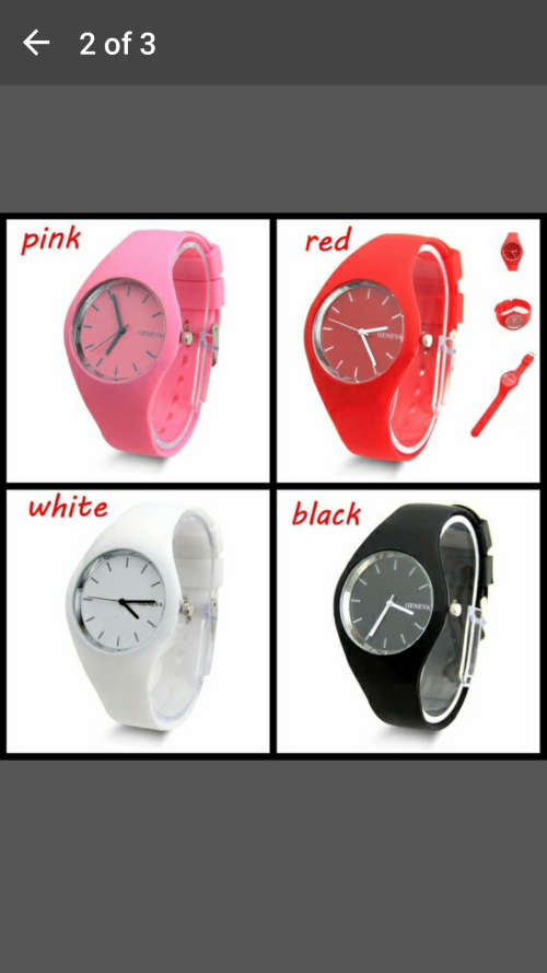 Geneva - Female Fashion Casual Geneva Silicon Jelly Sports Quartz Watch - WHITE