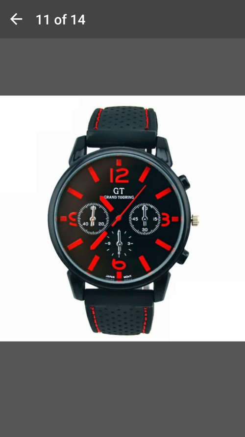 GT Silicone Band Sport Watch - Red