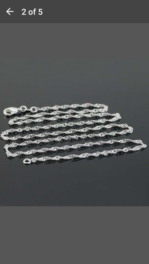 AWESOME - Silver 1.5MM Charm Water Wave Chain Necklace - 28 Inch - NICE GIFT