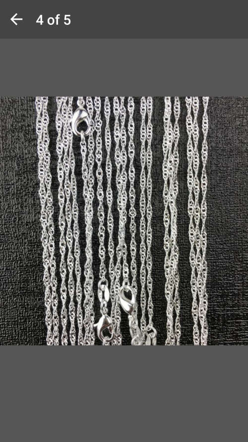AWESOME - Silver 1.5MM Charm Water Wave Chain Necklace - 28 Inch - NICE GIFT