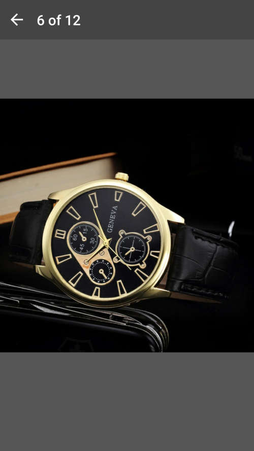 Geneva Unisex Faux Leather Quartz Analog Wrist Watch - Awesome Watch