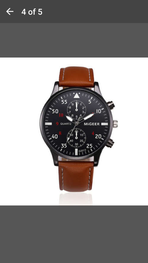 Migeer - Retro Design Leather Band Analog Alloy Quartz Wrist Watch - Blue Face - Awesome!