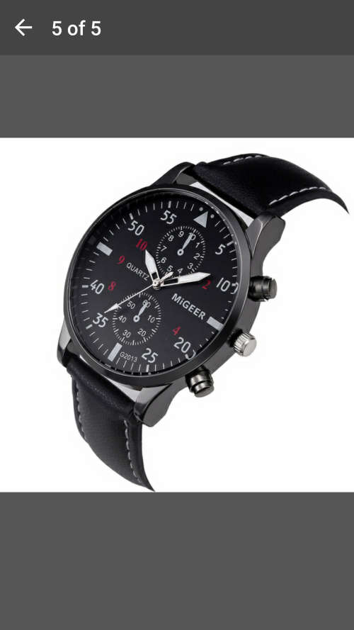 Migeer - Retro Design Leather Band Analog Alloy Quartz Wrist Watch - Awesome! - V