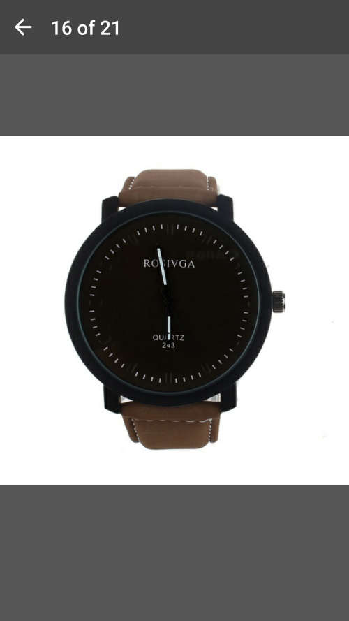 Rosivga 243 Unisex Watch Quartz Leather Strap Knit Scale Wrist Watch - Coffee
