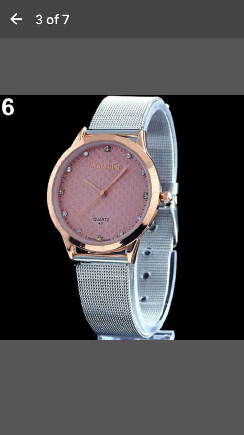 WOMAGE - Stunning Round Dial Silver Mesh Steel Quartz Women Watch - Small Dial - AWESOME