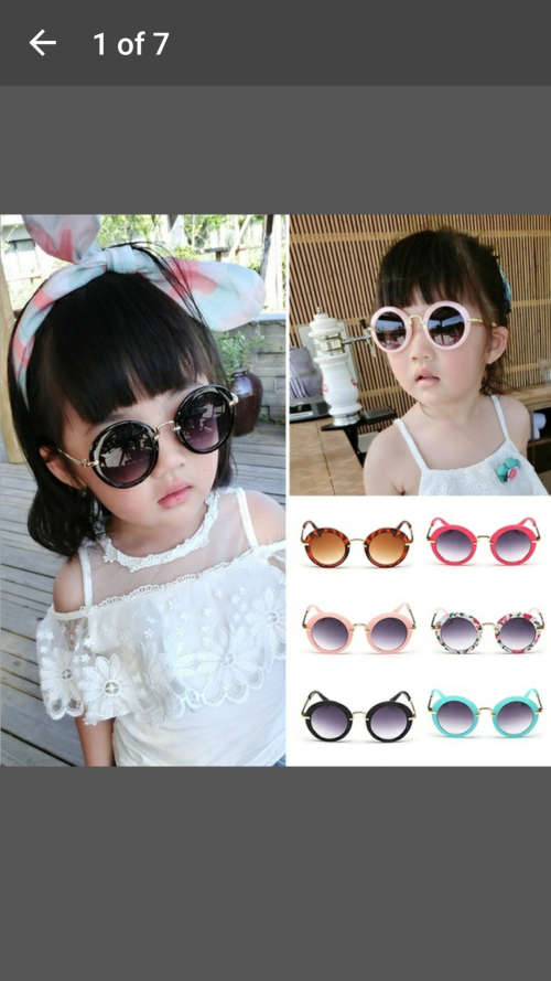 Kids - Little One Toddlers Retro Anti-UV400 Sun shades - Black - V