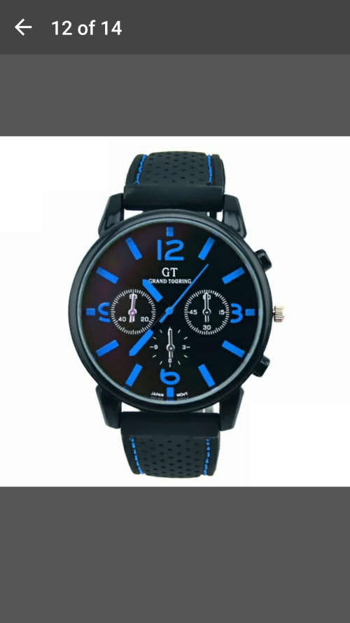 GT Silicone Band Sport Watch - Blue