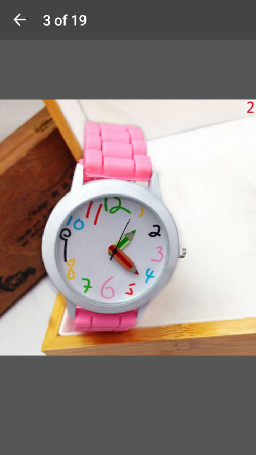 New Unisex Fashion Cute Silicon Band Wristwatch Quartz Watch - V