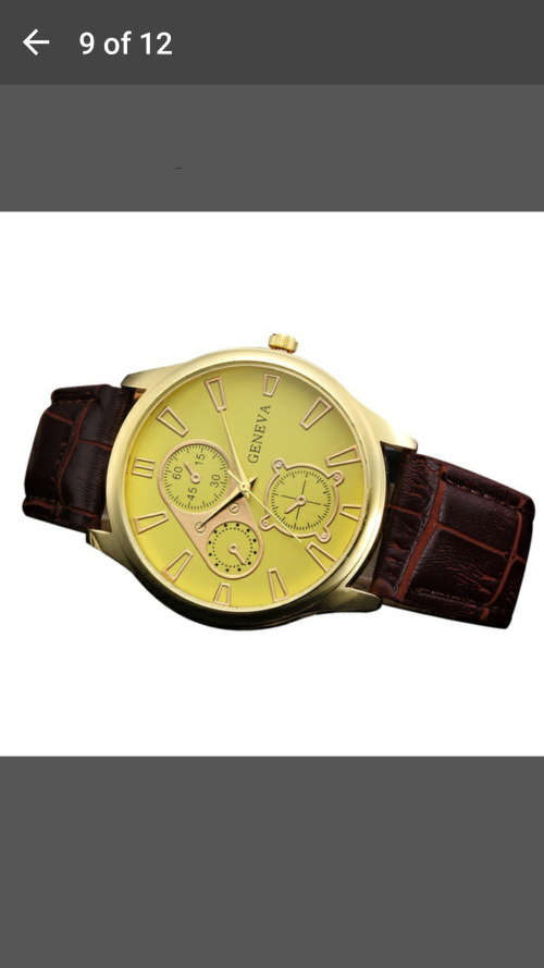 Geneva Unisex Faux Leather Quartz Analog Wrist Watch - Awesome Watch