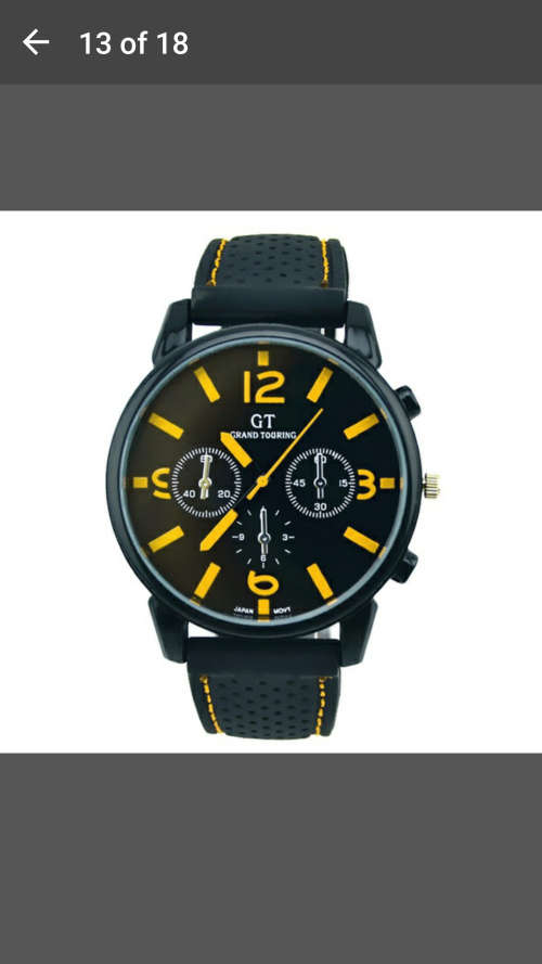 GT Silicone Band Sport Watch - Yellow