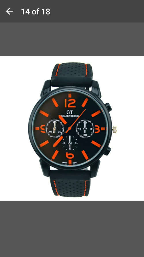 GT Silicone Band Sport Watch - Orange