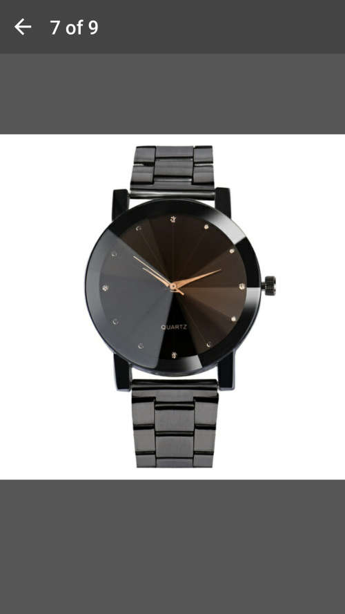 Stylish Unisex Crystal Stainless Steel Analog Quartz Wrist Watch