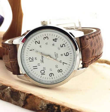 Popular 1PC Elegant Analog Luxury Sports Leather Strap Quartz Mens Wrist Watch