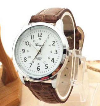 Popular 1PC Elegant Analog Luxury Sports Leather Strap Quartz Mens Wrist Watch