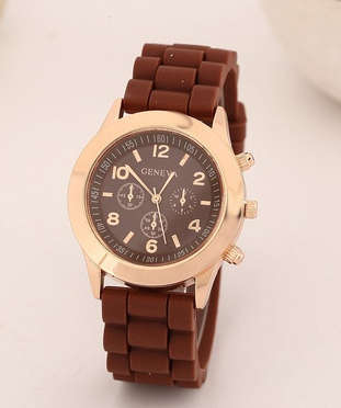 Geneva - Fashion Womens Analog Quartz Wrist Watch - Silicon Gel