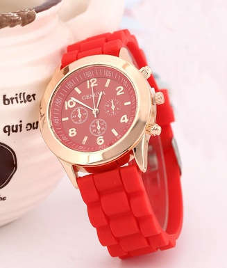 Geneva - Fashion Womens Analog Quartz Wrist Watch - Silicon Gel