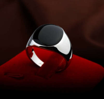 Men Cool Vintage Silver Plated Ring - Size 10