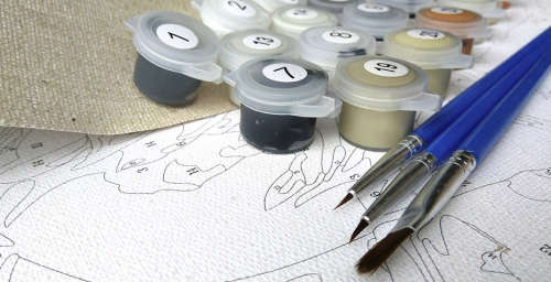 Paint by numbers canvas art cattle Nguni