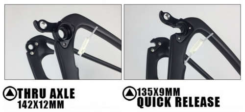 Carbon mountain bike frame combo 29er Through axle & Quick release size medium