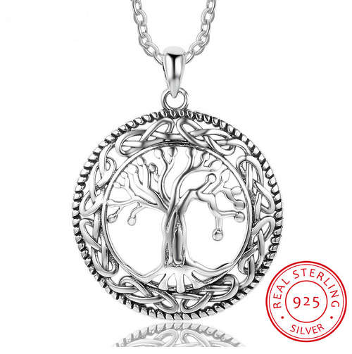 Ladies tree of Life Large Pendant Necklace 45cm Jewellery 925 Sterling Silver