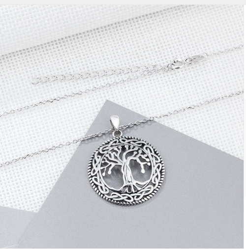 Ladies tree of Life Large Pendant Necklace 45cm Jewellery 925 Sterling Silver